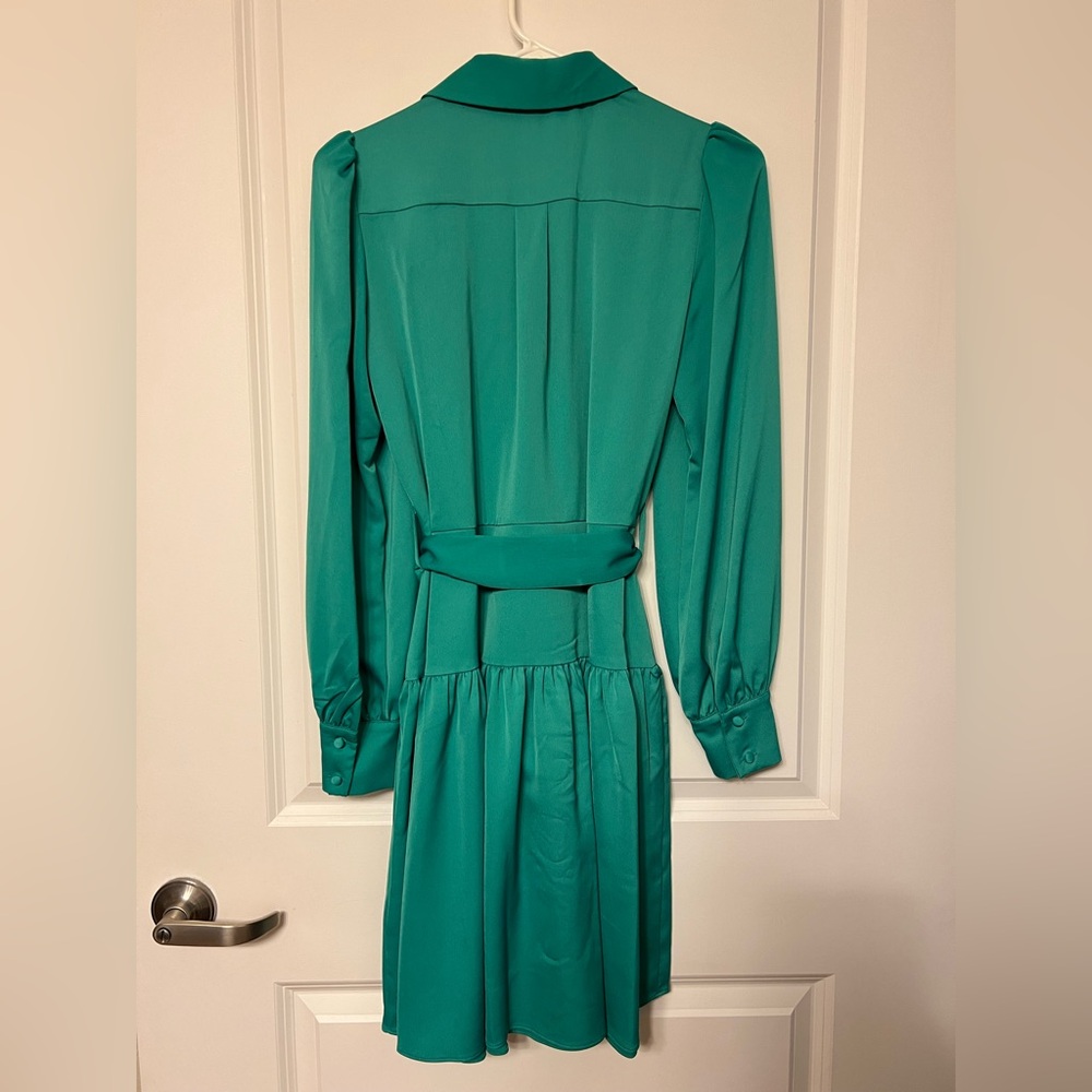 Karl Lagerfeld Vibrant Green Long Sleeve Dress- NWOT - Picture 7 of 8
